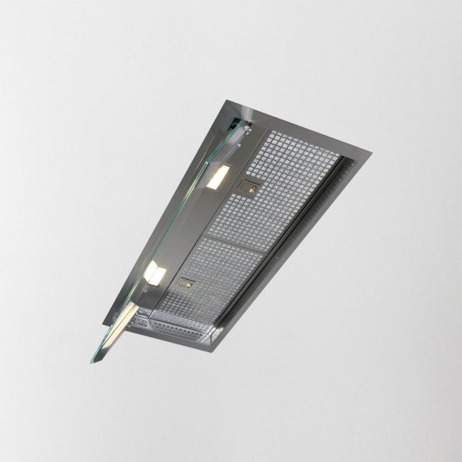 LUXAIR 85cm Premium Flush Fitting Glass Visor Canopy Hood with Touch Controls | LA-85-CAN-TORNIA-SS