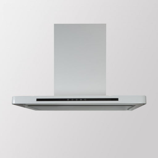LUXAIR 90cm Premium Slimline Cooker Hood with Black Glass Door, Touch Controls in Gloss White | LA-90-LINEA-WHT