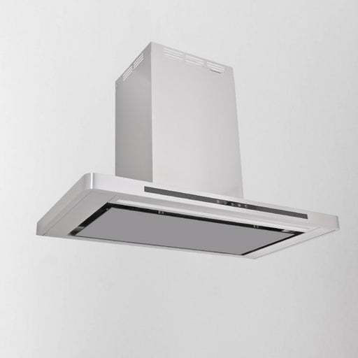 LUXAIR 90cm Premium Slimline Cooker Hood with Black Glass Door, Touch Controls in Stainless Steel || LA-90-LINEA-SS