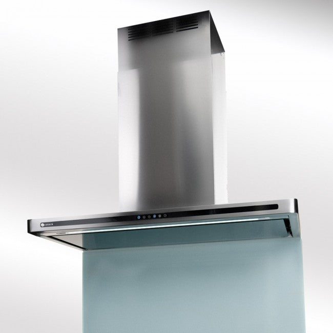 LUXAIR 80cm Premium Slimline Cooker Hood with Black Glass Door, Touch Controls in Stainless Steel | LA-80-LINEA-SS