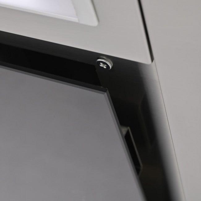 LUXAIR 90cm Premium Slimline Cooker Hood with Black Glass Door, Touch Controls in Stainless Steel | LA-90-LINEA-SS