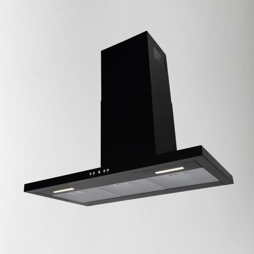 LUXAIR 100cm Slimline Flat Cooker Hood with Brushless Motor & Colour Changing LED's in Black || LA-100-MODA-BLK