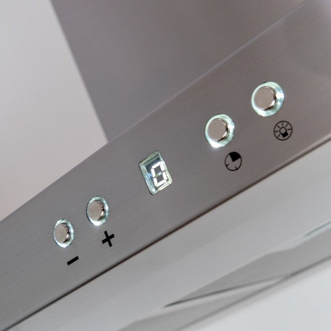 LUXAIR 90cm Slimline Flat Cooker Hood with Brushless Motor & Colour Changing LED's in Stainless Steel | LA-90-MODA-SS