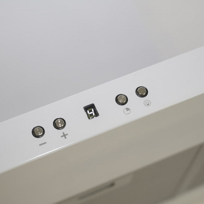 LUXAIR 90cm Slimline Flat Cooker Hood with Brushless Motor & Colour Changing LED's in White| LA-90-MODA-WHT