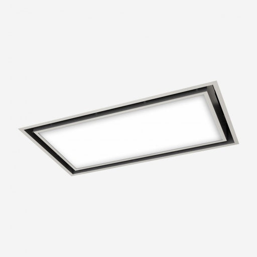 LUXAIR 90cm x 50cm Premium Ceiling Cooker Hood with Illuminated Centre Panel and Flat Roof External Motor | LA-90-TOLVI-EXT-SS