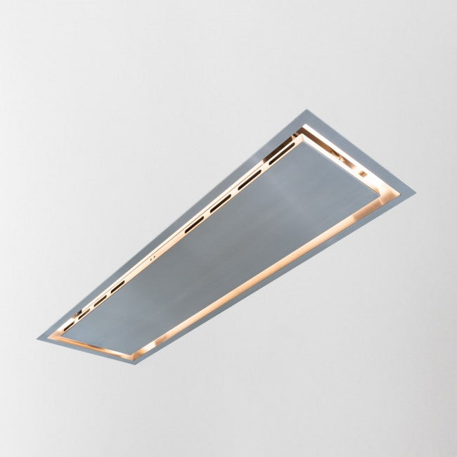 LUXAIR 90cm x 30cm Designer Ceiling Hood in St/St, Quiet Brushless Motor, Colour Adjustable LED's | LA-90x30-SOFFITTO-SS