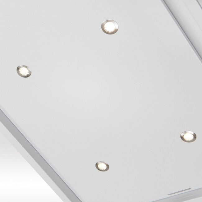 LUXAIR 90cm x 50cm Premium Ceiling Cooker Hood with 6 x LED Spotlights in Gloss White BRUSHLESS MOTOR | LA-90-ANZI-BR-WHT