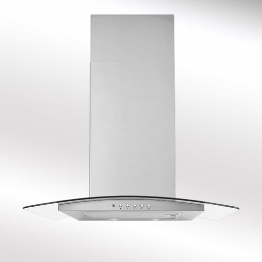 LUXAIR 80cm Budget Curved Glass Cooker Hood In Stainless Steel | LA-80-ARTIS-CVD-SS
