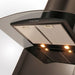 LUXAIR 70cm Premium Curved Glass Cooker Hood in Matt Black | LA-70-CVD-BLK