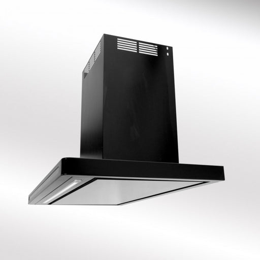 LUXAIR 80cm Premium Slimline Cooker Hood with Black Glass Door, Touch Controls in Matt Black || LA-80-LINEA-BLK