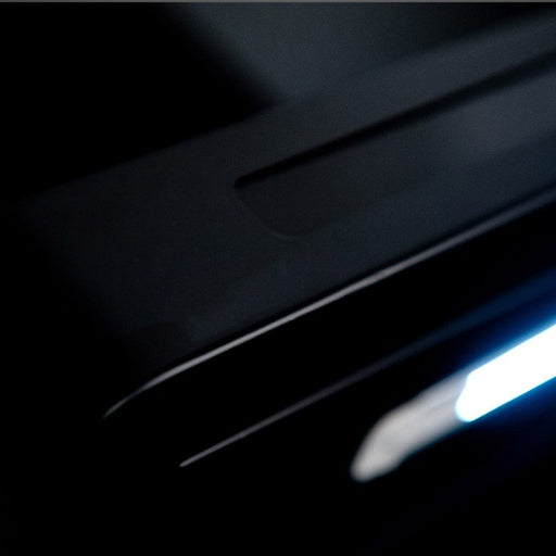 LUXAIR 90cm Premium Slimline Cooker Hood with Black Glass Door, Touch Controls in Matt Black || LA-90-LINEA-BLK