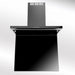 LUXAIR 60cm Premium Slimline Cooker Hood with Black Glass Door, Touch Controls in Matt Black | LA-60-LINEA-BLK