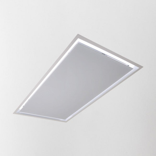 LUXAIR 120cm x 60cm Designer Ceiling Hood in Gloss White with Slimline Brushless Motor and Colour Adjustable LED's | LA-120-SOFFITTO-SM-WHT