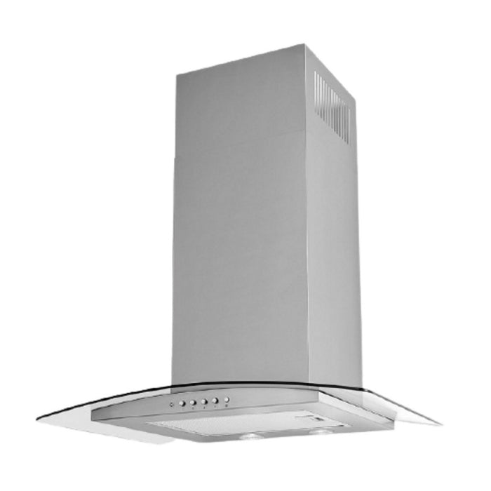 LUXAIR 60cm Budget Curved Glass Cooker Hood In Stainless Steel | LA-60-ARTIS-CVD-SS