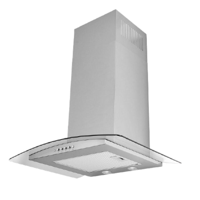 LUXAIR 60cm Budget Curved Glass Cooker Hood In Stainless Steel | LA-60-ARTIS-CVD-SS