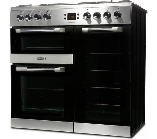 LEISURE Cuisinemaster 90cm Dual Fuel Triple Oven Stainless - Black || CS90F530X