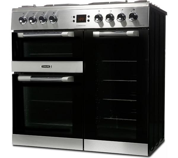 LEISURE Cuisinemaster 90cm Dual Fuel Triple Oven Stainless - Black | CS90F530X