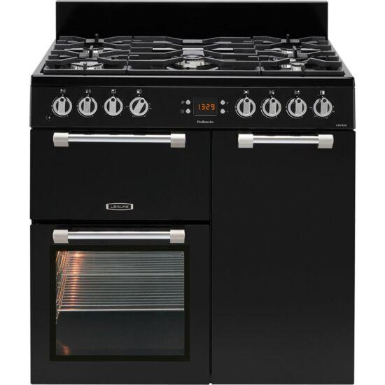 LEISURE Cookmaster 90cm Dual Fuel Double Oven Black | CK90F232K