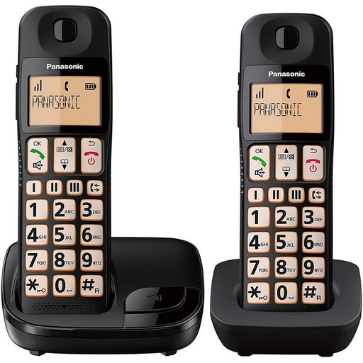 Panasonic KX TGE112 Twin Big Button Cordless Phone | KXTG112T