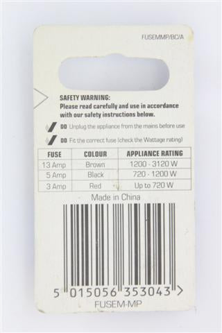 MASTERPLUG Basics 4pk Mixed Fuses | 5015056353043
