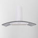 Luxair 100cm Curved Glass Cooker Hood - White with Smoked Black Glass | LA-100-CVD-GL-WHT