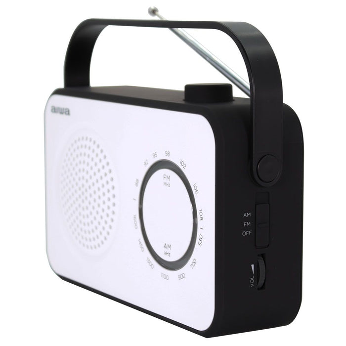 AIWA AM/FM Portable Radio - White | R-190BW