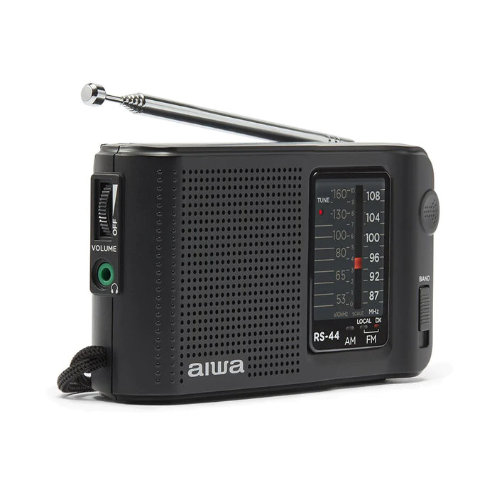 AIWA Pocket AM/FM Radio & Earphones |Black| 896961