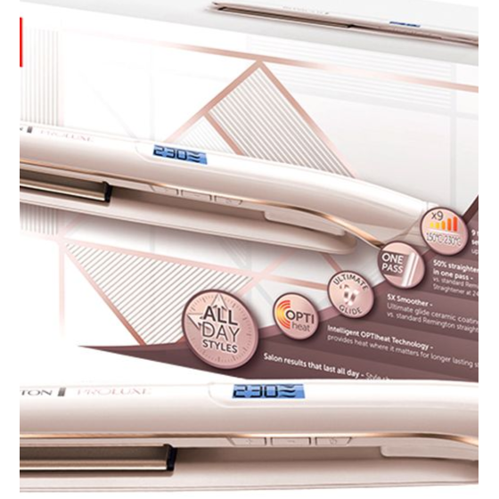 REMINGTON Hair Straightener Remington PROluxe Ceramic Hair Straightener | S9100 IRWINS MEGASTORE