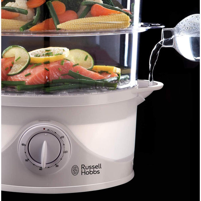 RUSSELL HOBBS Steamer Russell Hobbs 3-Tier Food Steamer | 21140 IRWINS MEGASTORE