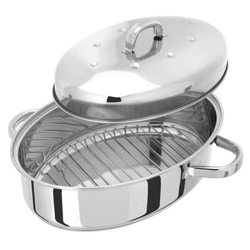 Judge TC182 Speciality Cookware, 32 x 22 x 15cm Oval Roaster with Thermic Base ds | EDL TC182