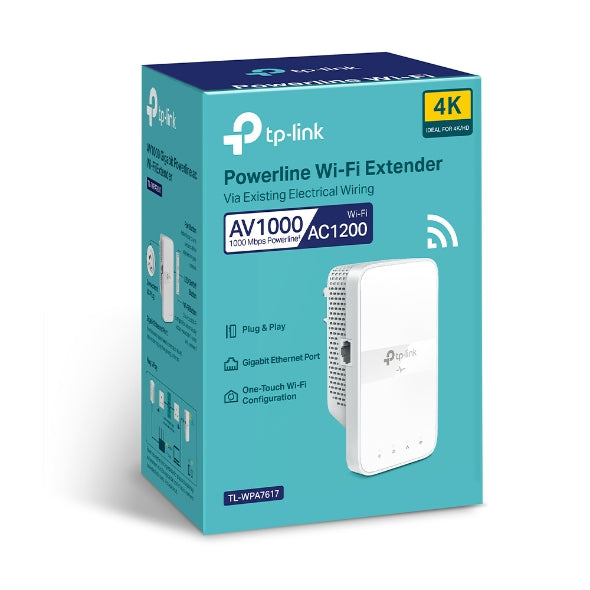 TP-LINK AV1000 Powerline Wi-Fi Extender - White | TL-WPA7617