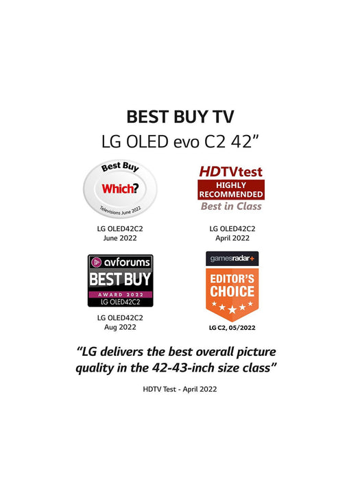 LG OLED evo C2 42 inch 4K Smart TV 