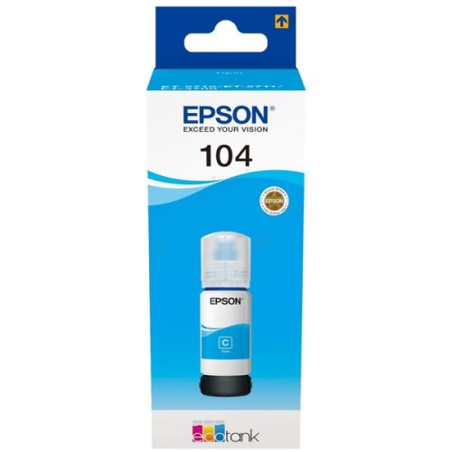 Epson 104 Ink Bottle for EcoTank Cyan | C13T00P240