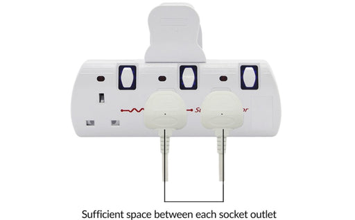 INNOTECK DS-2218 3 Way Switched Wall Adaptor - White | 456108