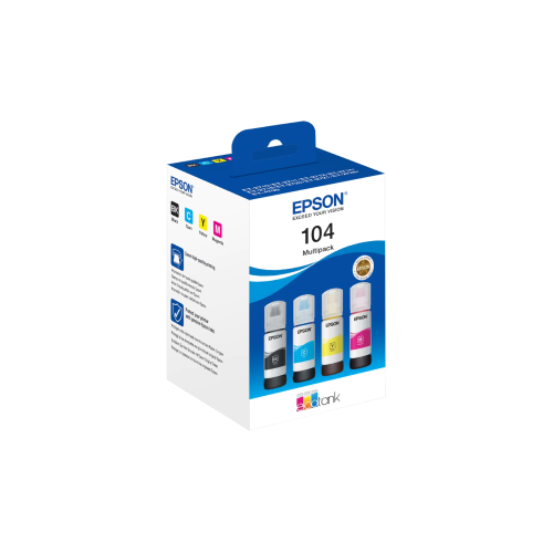 EPSON Ink Epson 104 Ink Bottle Multipack for Ecotank 65ml | C13T00P640 IRWINS MEGASTORE
