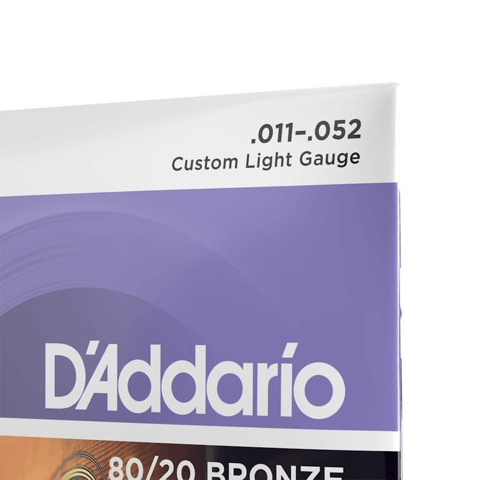 DADDARIO ACOUSTIC GUITAR STRINGS CUSTOM LIGHT GAUGE | EJ13