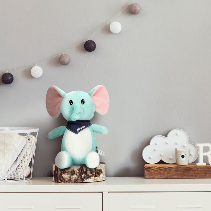 Alecto BC350 Cuddly Elephant with Soothing Sounds & Night Light Blue | EDL A004529