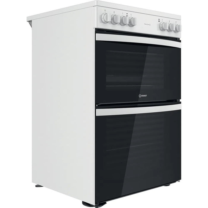 Indesit Electric 60cm Double Oven Cooker White | ID67V9KMWUK