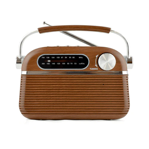 LLOYTRON AM/FM BT MP3 Vintage Radio - Wood Effect | PP6403