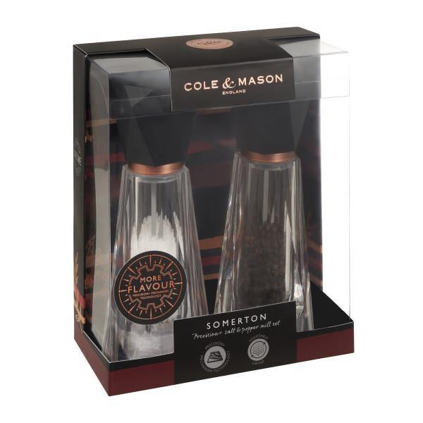 Cole & Mason H321938 Somerton Antique Brass Precision+ Salt & Pepper Mill Set | EDL H321938