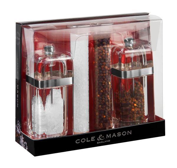 Cole & Mason H3073912P Kempton Salt & Pepper Gift Set 130mm Precision with Refills | EDL H3073912P