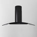 Luxair 100cm Curved Glass Cooker Hood - Black with Smoked Black Glass | LA-100-CVD-BLK