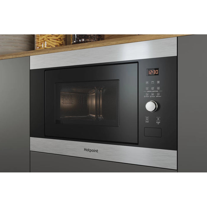 HOTPOINT INTEGRATED MICROWAVE OVEN: INOX COLOR || MF25GIXH