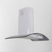 Luxair 100cm Curved Glass Cooker Hood - White with Smoked Black Glass | LA-100-CVD-GL-WHT