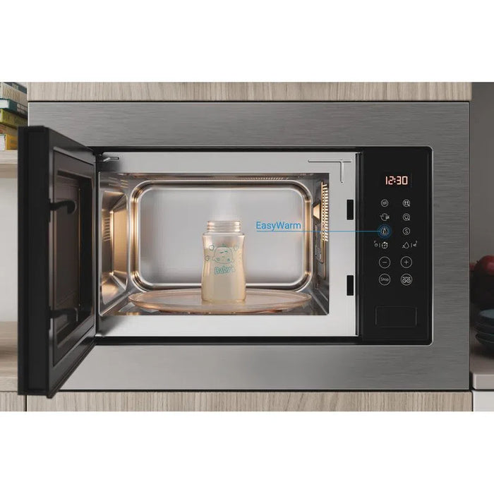 Indesit Integrated Microwave Oven & Grill in St/Steel 25L 900W | MWI125GXUK
