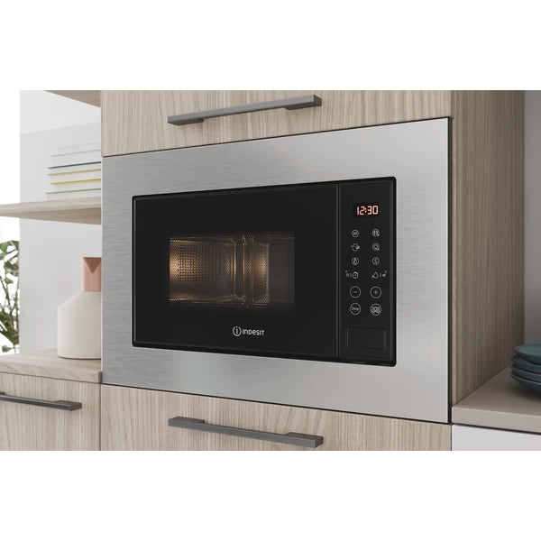 Indesit Integrated Microwave with Grill Stainless Steel | MWI120GX