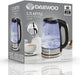 Daewoo SDA1669GE 1.7L Glass Kettle With LED - Black | EDL SDA1669GE