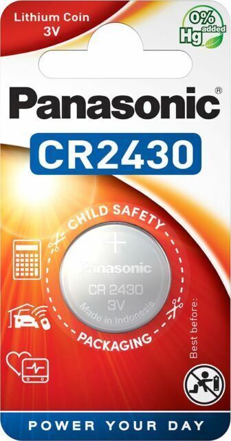 PANASONIC CR2430 3V Lithium Battery - Silver | 43021
