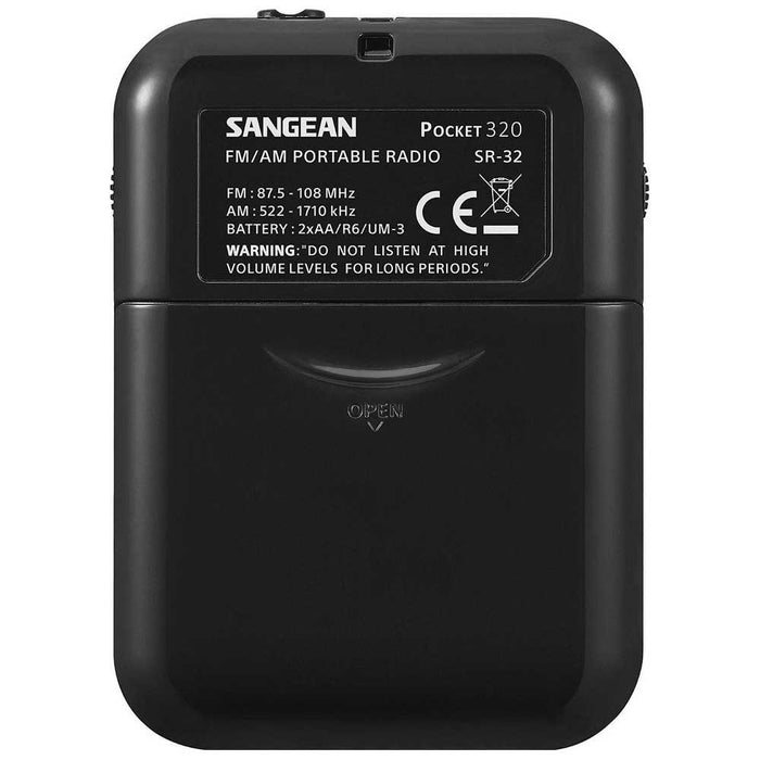 SANGEAN Pocket 320 FM/AM Portable Radio A500440 | SR-32
