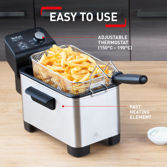 Tefal Easy Pro Semi-Professional Deep Fryer, Grey and Black, 1kg, 4 portions | FR333040